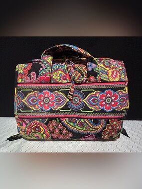 Vera Bradley Quilted Fabric Hanging Toiletry Bag Travel Cosmetic Organizer NWOT